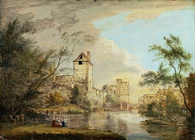 Eine unvollendete Ansicht des Westtors, Canterbury, ca. 1790-1800 von Paul Sandby